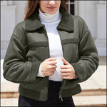 Blouson aviateur femme vert