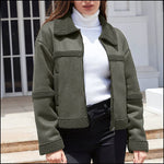 Blouson aviateur femme vert