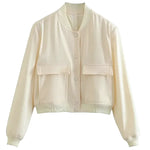 Veste aviateur femme beige